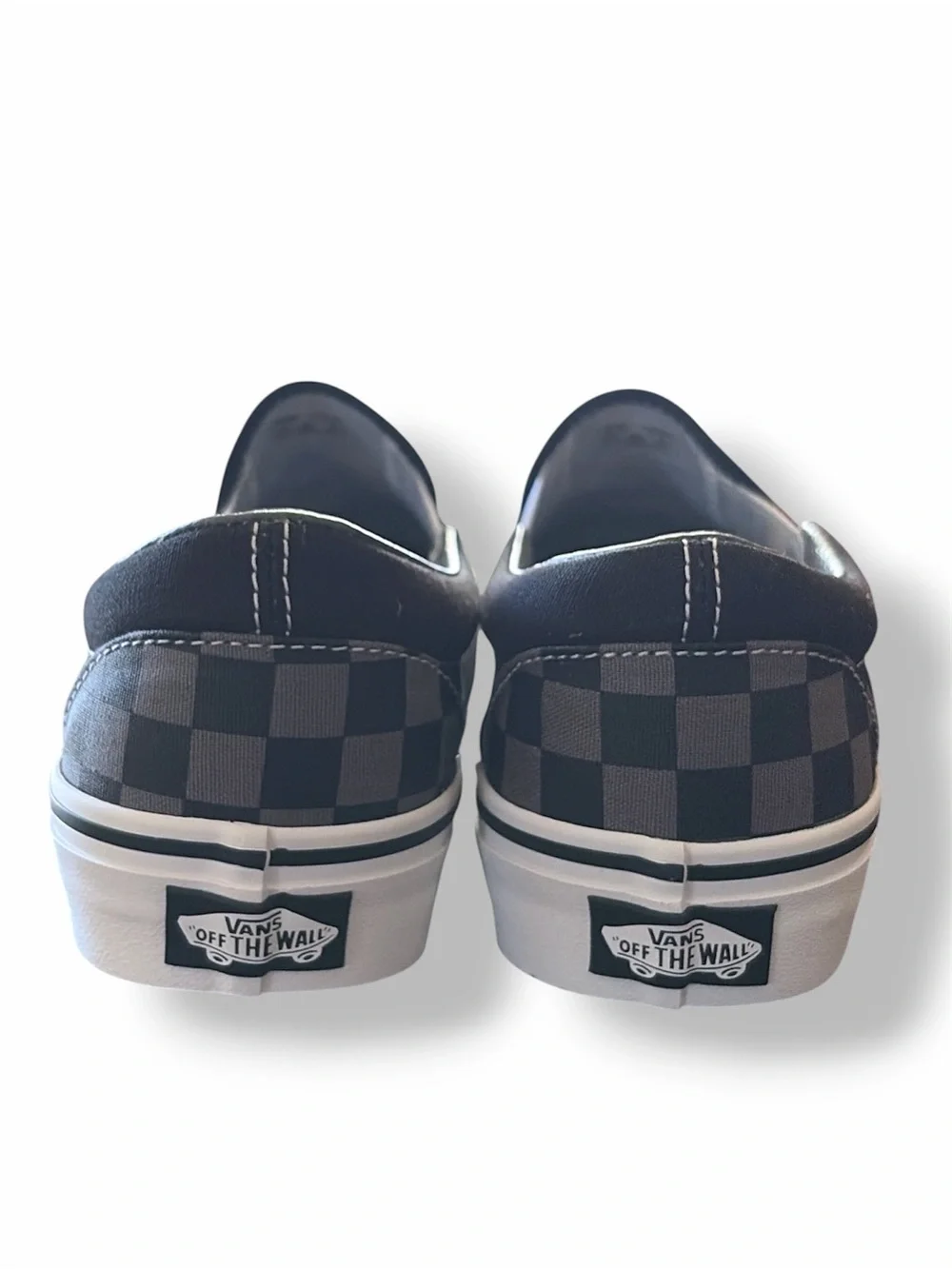 Vans Classic Slip-On Checkerboard Black Pewter US Men 7 Women 8.5 8 1/2 NIB